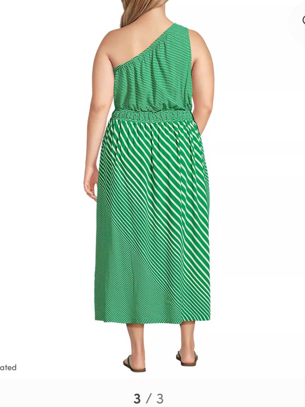 NWOT Landsend one shoulder stripped dress - Picture 3 of 12